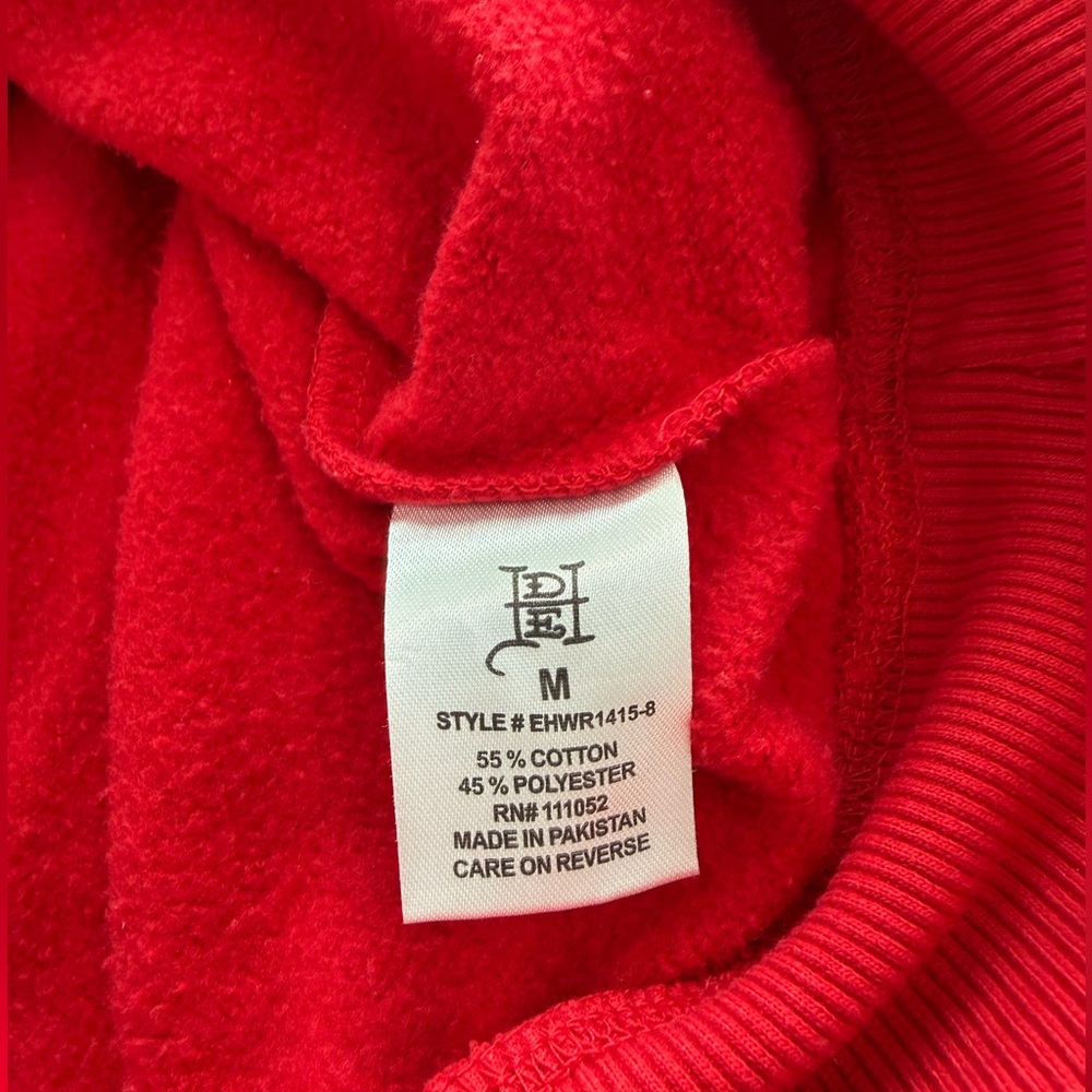 Ed Hardy Women's Red Cropped Graphic Sweatshirt Long Sleeve Casual Size M - Picture 10 of 11